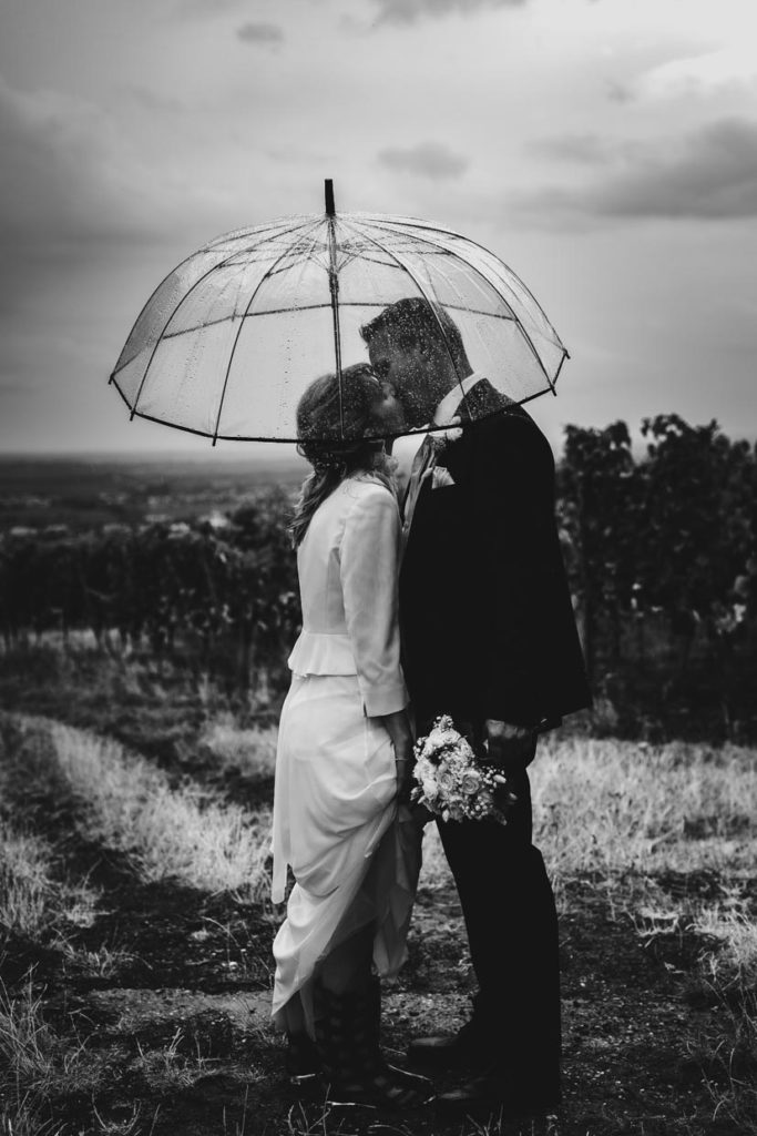 Hochzeit im Regen
